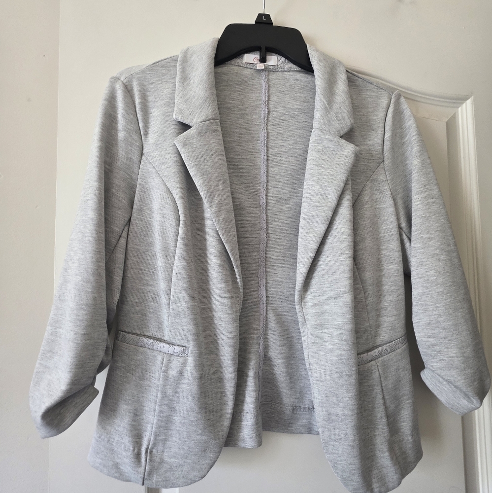 Candie's Light Heather Grey Blazer